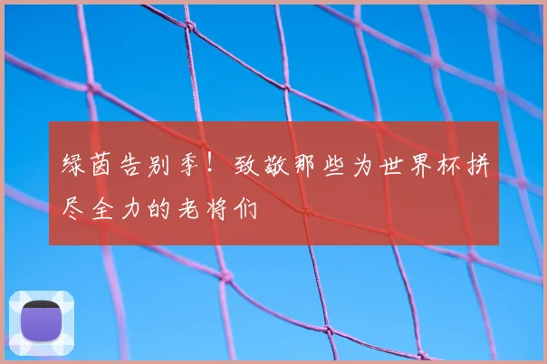 绿茵告别季！致敬那些为世界杯拼尽全力的老将们